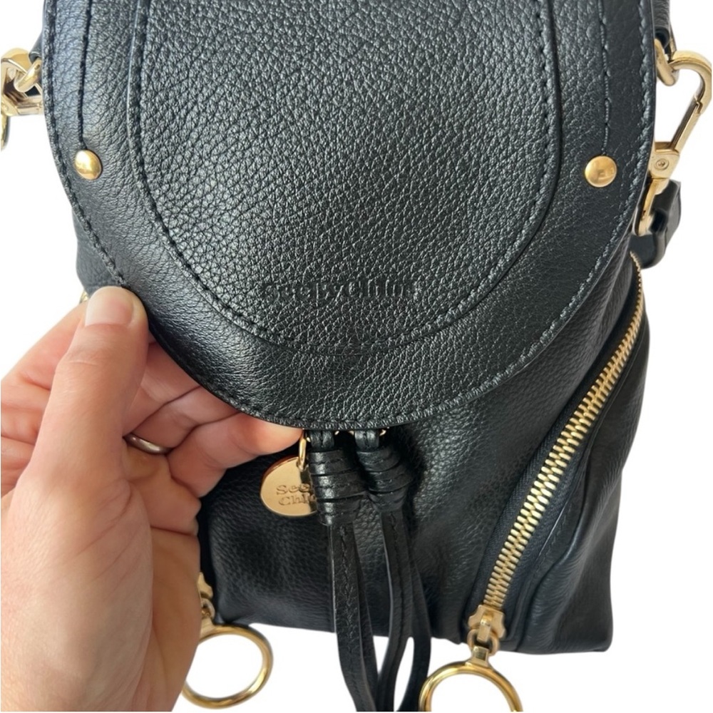 See By Chloe Leather Olga Backpack in Black/Gold Hardware, Excellent Condition - Picture 5 of 11